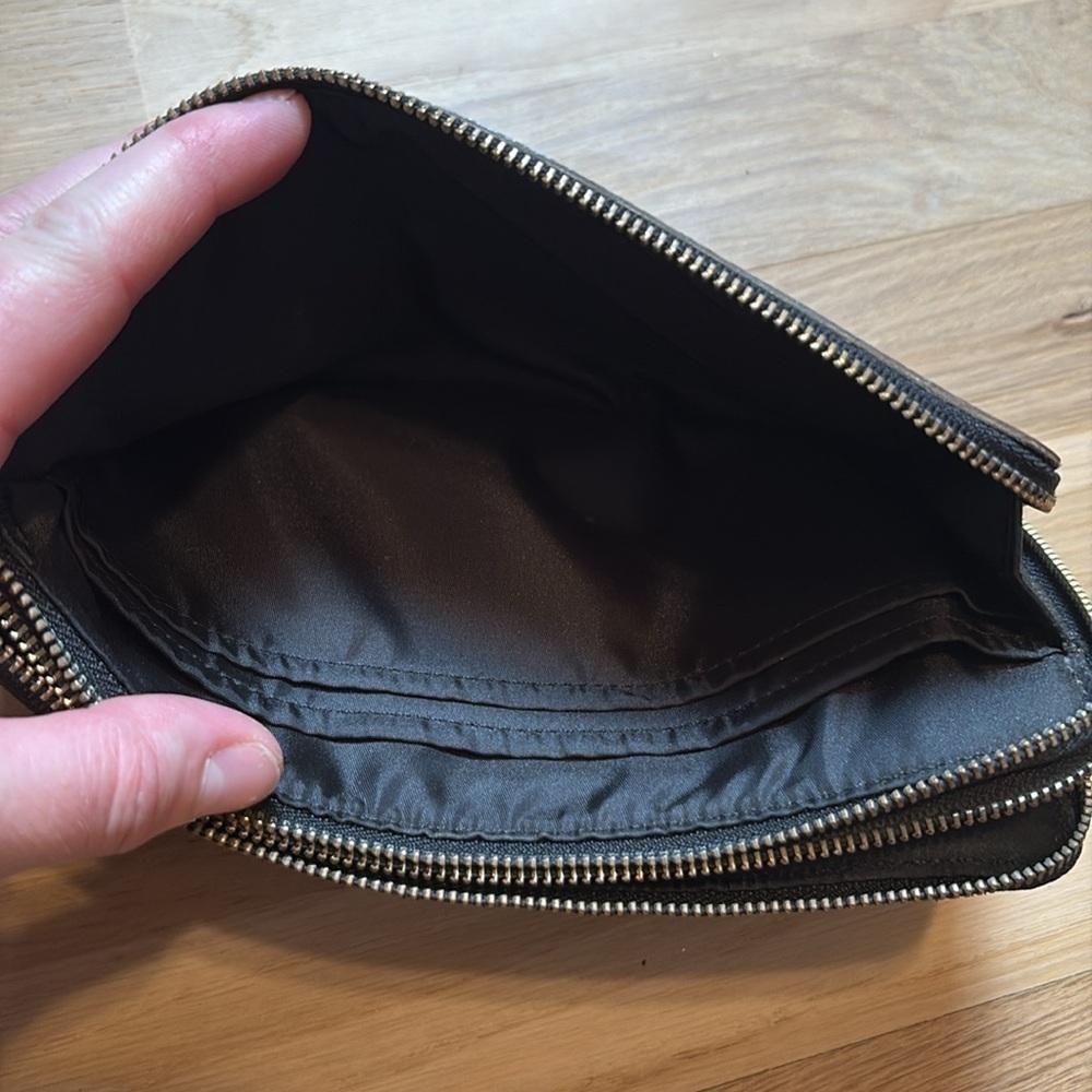 Coach Dark Brown Leather Dual Zip Wallet - Picture 11 of 11